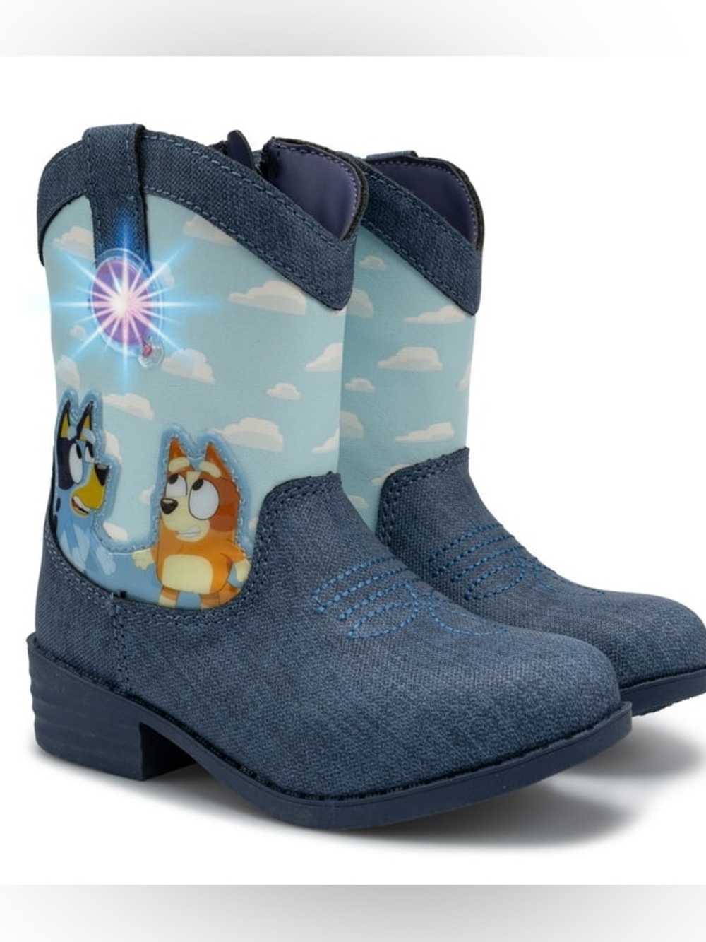 Bluey Toddler Boys Light Up Western Cowboy Boots